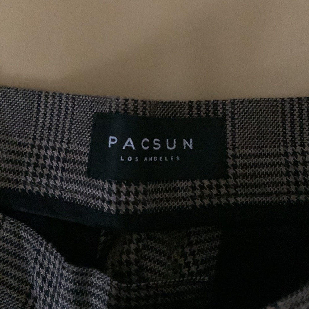 3/$20- PacSun Glen Check Slim Fit Trousers - Picture 5 of 9